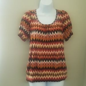 Geometric print blouse